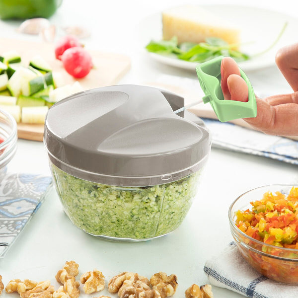 Manuaalinen minikasvisleikkuri vetonarulla Spinop InnovaGoods