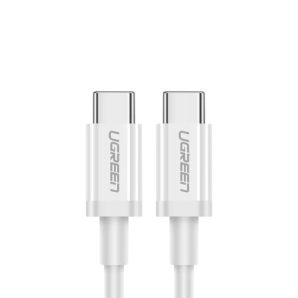 Ugreen USB-C - USB-C PD QC AFC -kaapeli, 1m - valkoinen