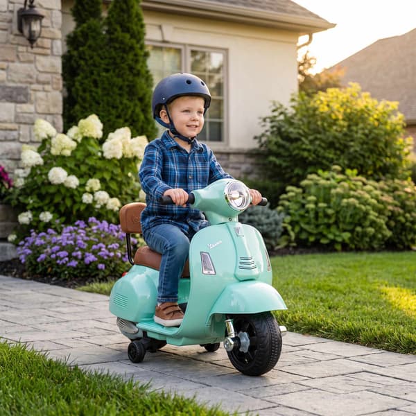 Elektrisk Vespa för barn – Grön, 18-36 månader