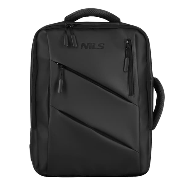 Musta läppärireppu, USB-C-portti, 15 litran tilavuus