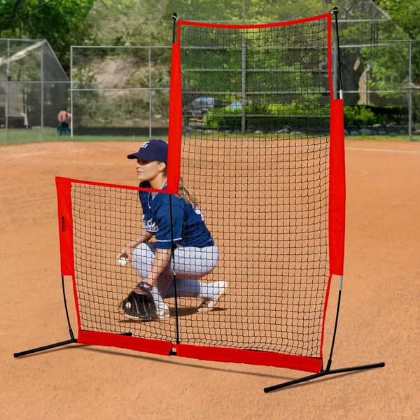 Baseboll Softboll L-skärm 7x7 Ft Pitcher Skyddsnät