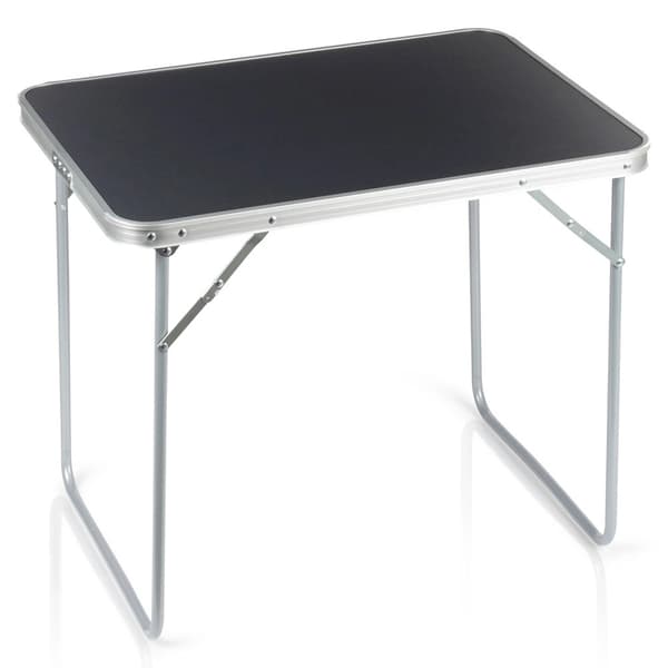 Hopfällbart campingbord i metall, grafit, 70x50x60 cm