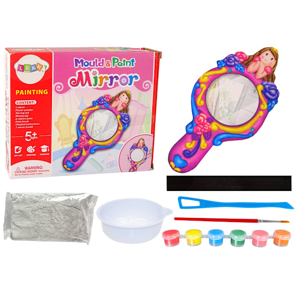 Creative Kids Mirror Kit: Skimmelsvamp, gips, maling og sjov!