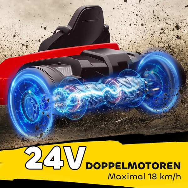 24V elektrisk gokart, drifttilstand, justerbart sæde, alder 6-12