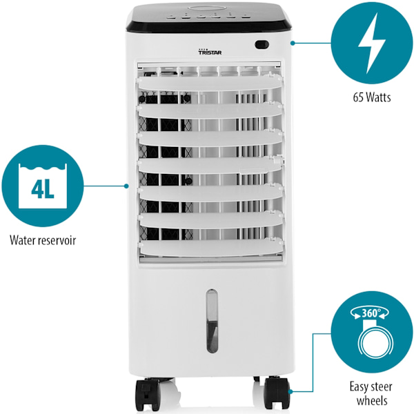 Luftkøler med islamper og timer 4L 65W