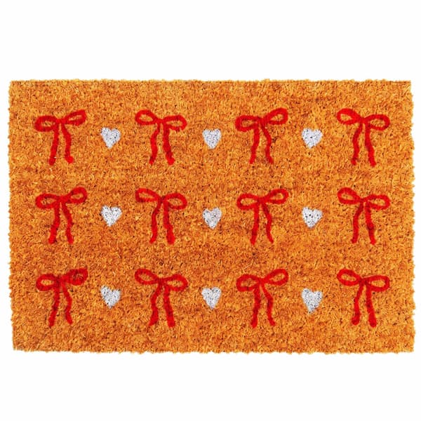 Dørmåtte af kokosfiber, 60x40 cm, dekorativt design