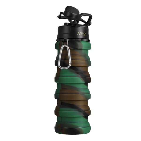 Foldevandsflaske af silikone, 500 ml, grøn