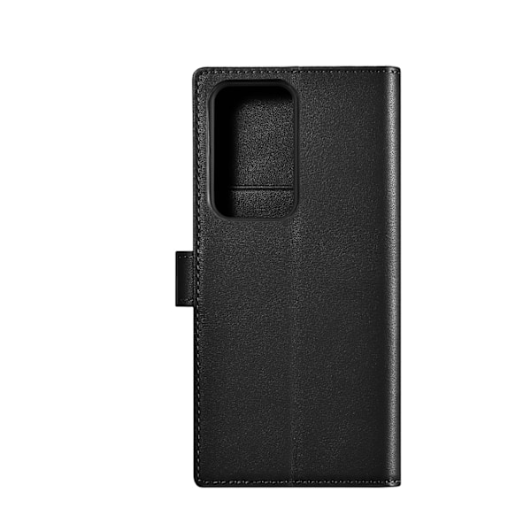 Plånboksfodral i läder till Samsung Galaxy S23 Ultra Plånboksfodral, svart