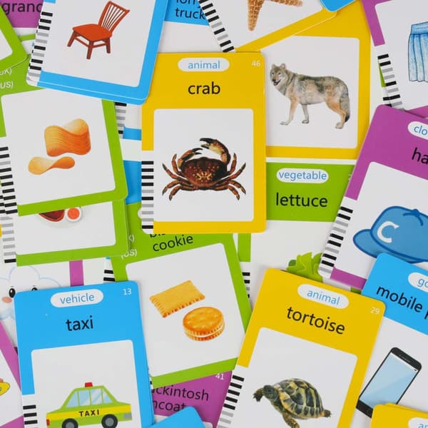 Interaktivt flashcard-læsersæt, 112 kort, skriveplade