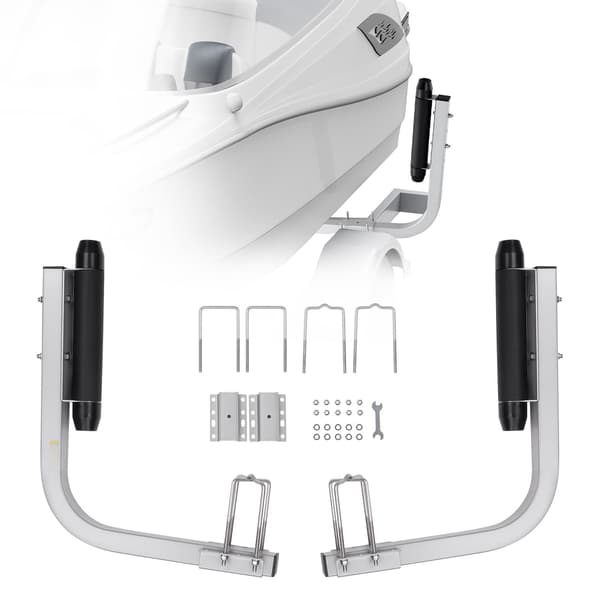 Båttrailerstyrstänger, 2-pack justerbara rullar, galvaniserade