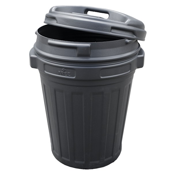 Förvaringshink med lock Svart 70 liter