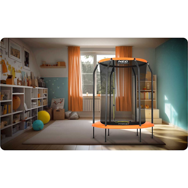 Børnehavetrampolin med sikkerhedsnet, 152 cm