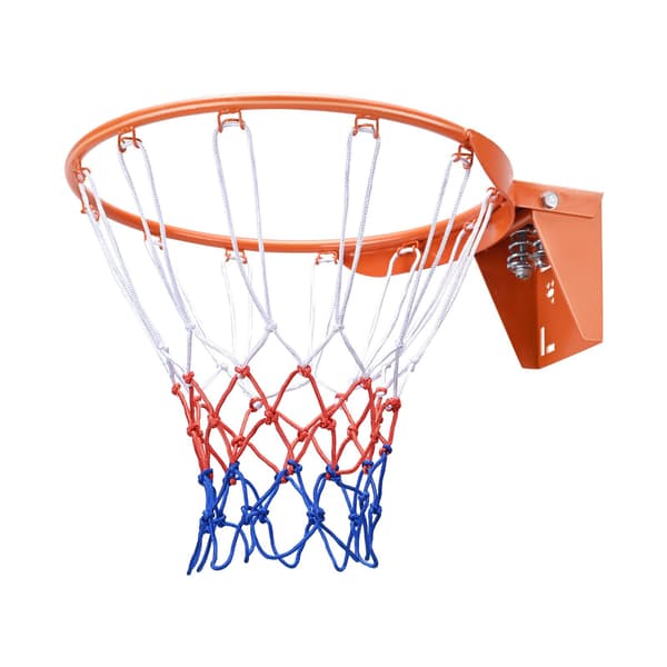 Basketfälg 18 tums Breakaway stål, väggmonterat nät