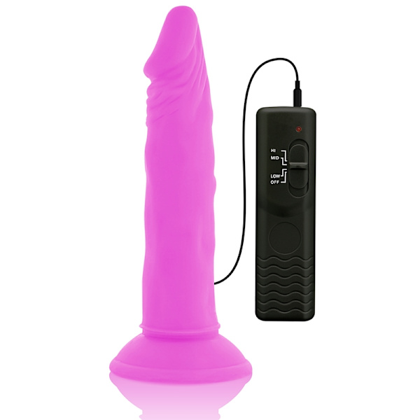 Diversia - Fleksibel Vibrerende Dildo Lilla 23 Cm -O- 4,3 Cm