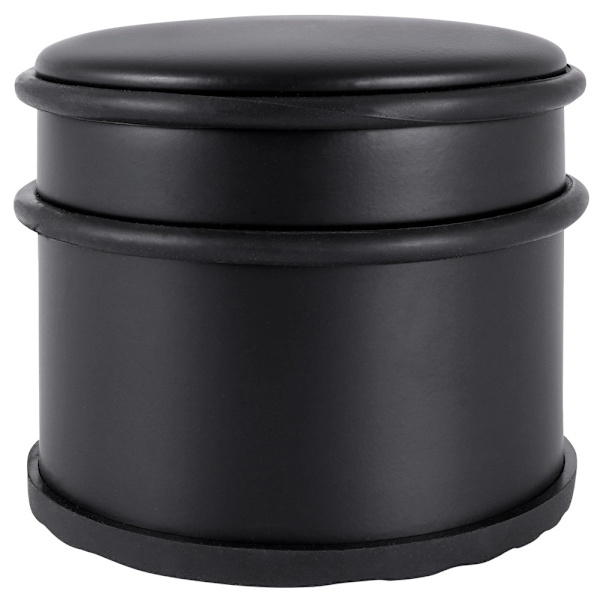 Dørstopper, sort rustfrit stål, 9,5 cm