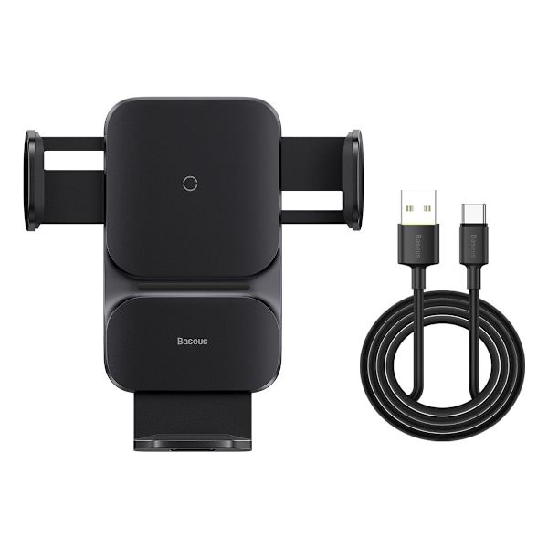 Induktiv biloplader + Wisdom grill telefonholder, sort