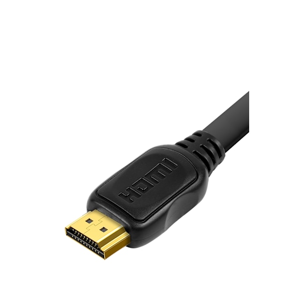 SiGN Flat HDMI til HDMI Kabel 4K, 2m - Sort