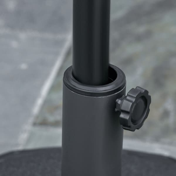 Parasolfod, HDPE, passer til 38/48 mm stænger, sort