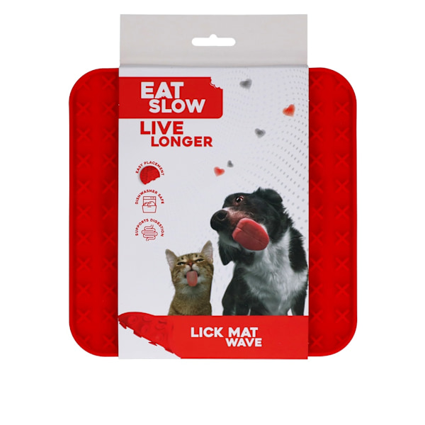 Ät Långsamt Lev Längre Lick Mat Wave Red