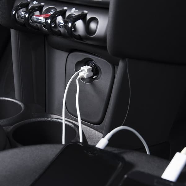 2-vägs USB-laddare mini typ A 12V/24V 3100mA