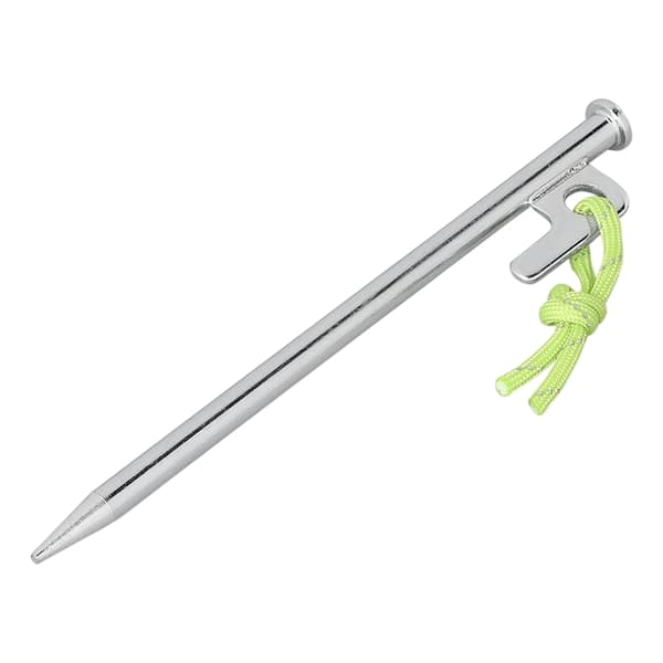 Stenpløkker i galvaniseret stål, 20 cm, P-krog, sæt med 6 stk