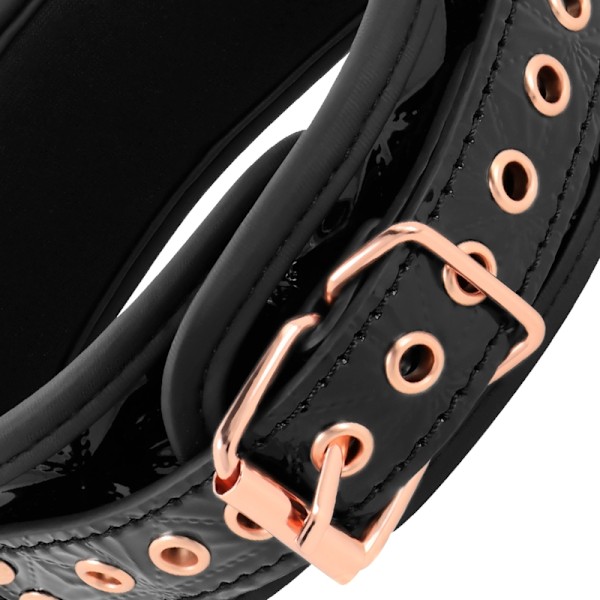 Begme - Black Edition krage med nippelklämmor med neoprenfoder