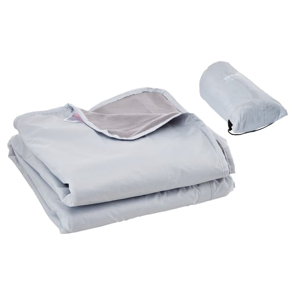 Bärbar campingfilt 79x59 tum, vattentät fleece