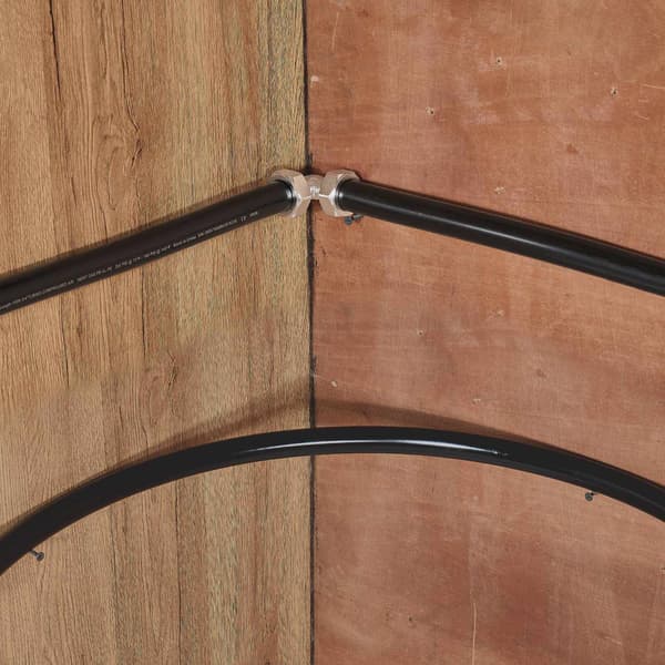 Trykluftledningssæt, HDPE-aluminium, 30,5 m x 19 mm, sort