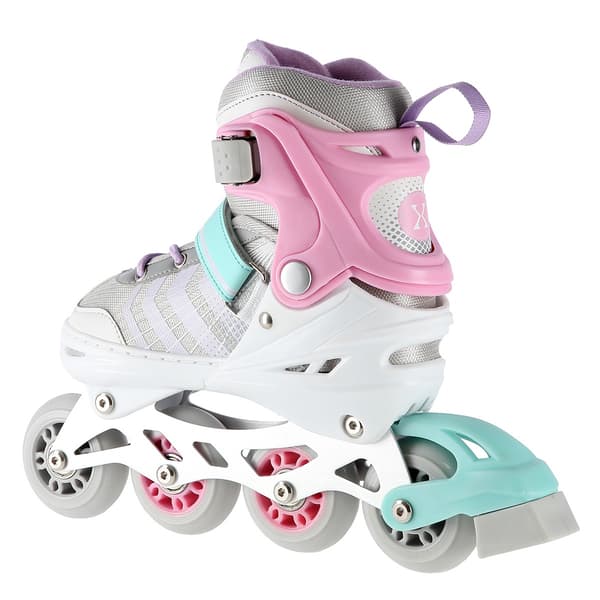 4-i-1 Pink Inline & skøjter, størrelse L (39-43)