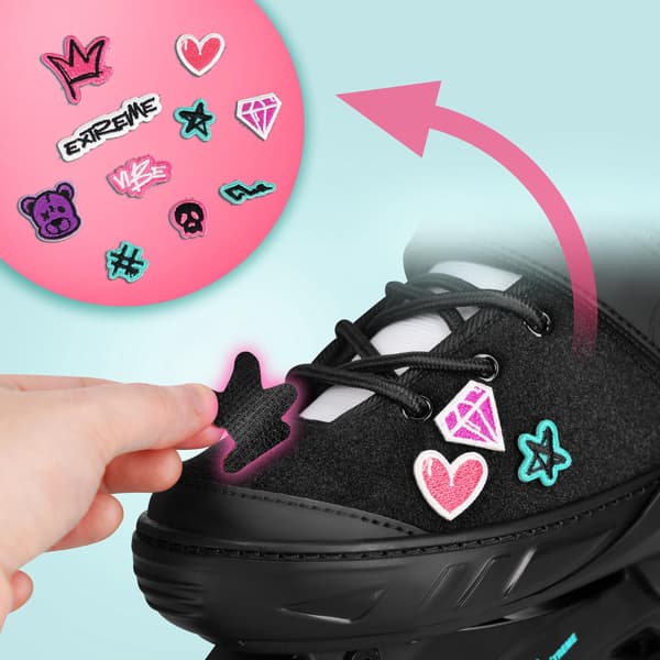 Inlines, Rosa, Storlek L (40-43), ABEC-5 Kullager