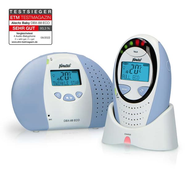 DECT babyalarm med display, øko-tilstand, natlys