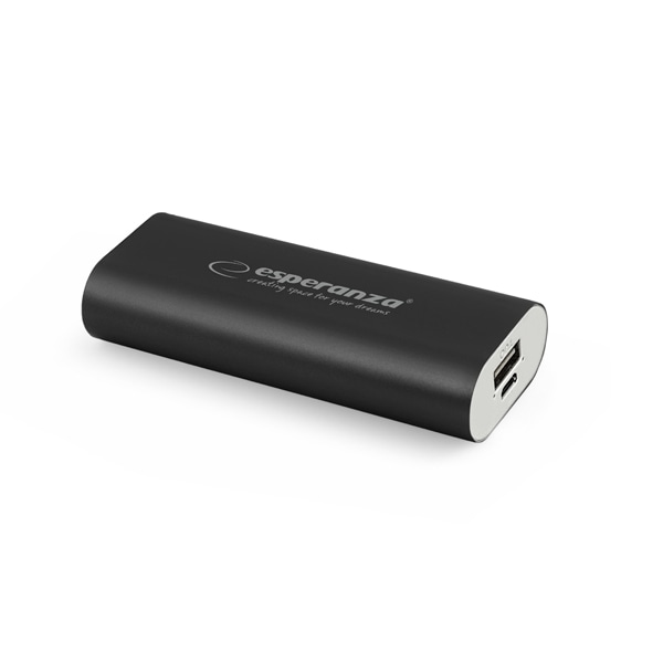 Esperanza Power Bank Hadron 4400Mah Svart Svart