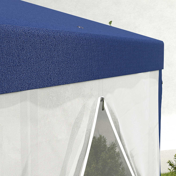 Gazebo 4x3m hexagonalt vattenavvisande stabil vintertät paviljong med myggnät Partytält Trädgårdstält med 6 sidopaneler Trädgårdspaviljong för camping