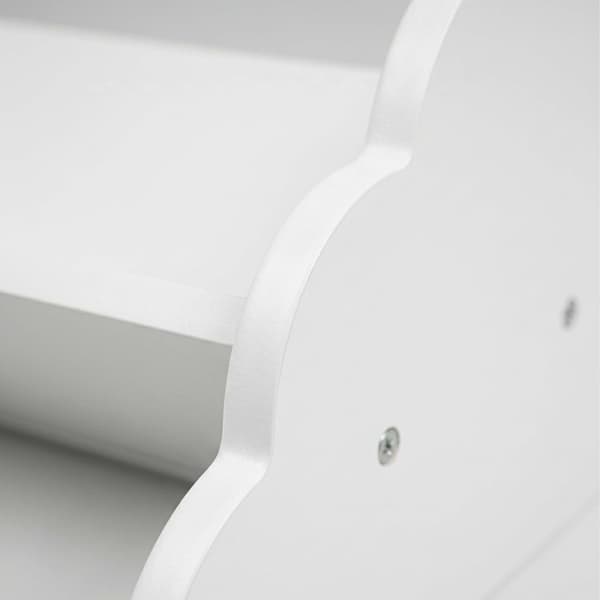 Barnbokhylla Cloud, vit MDF, 17x43x29 cm