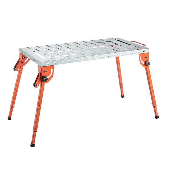 Hopfällbart svetsbord 44 x 21 tum, 500 lb, justerbart