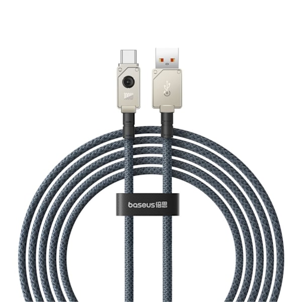 Baseus snabbladdningskabel USB-A till USB-C, 100W, 480mbps, 2m - Vit
