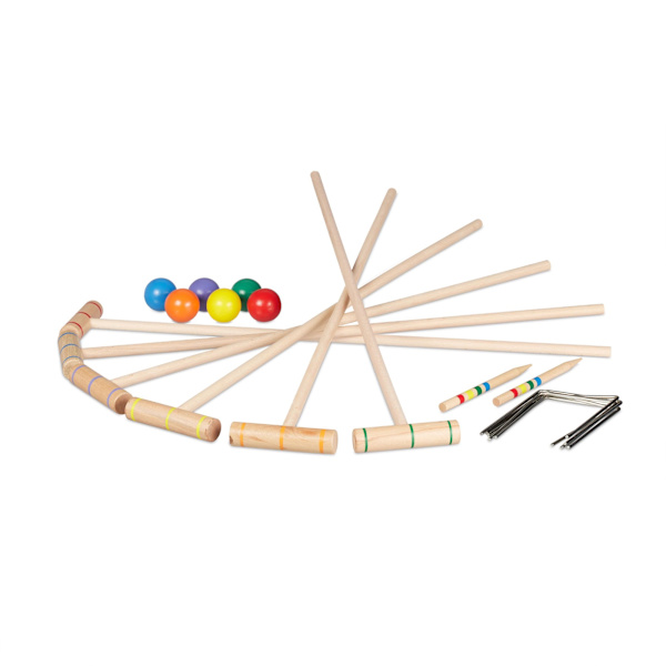Träkrocketspel 6 spelare