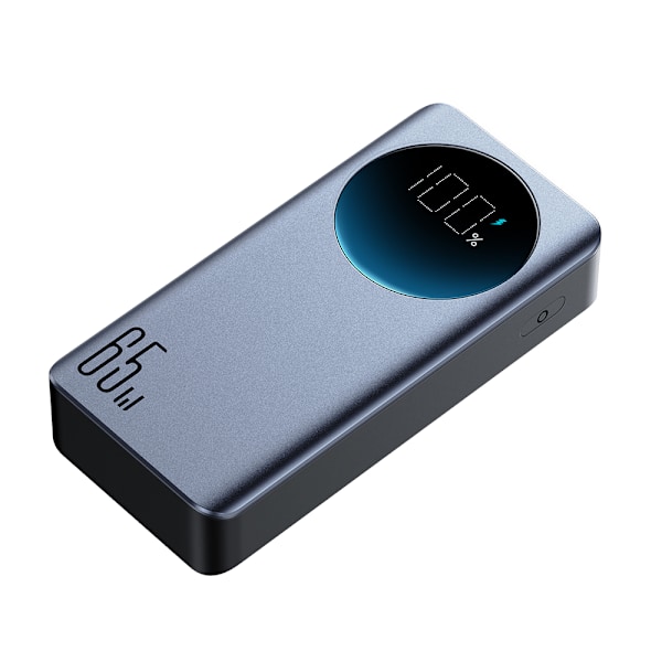 Digital powerbank 20000mAH 65W 3A USB USB-C svart