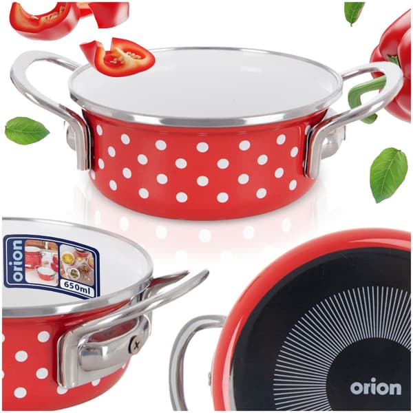 TECKA emaljerad gryta 14 cm, 650 ml