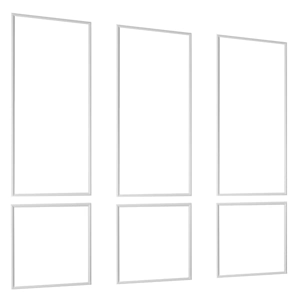 Vägglistkit, 3-pack övermålningsbar polystyren, vit