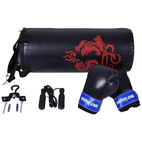 10 kg boxningssäck set med 8oz boxhandskar boxningssäck för barn boxsäck boxningssäck