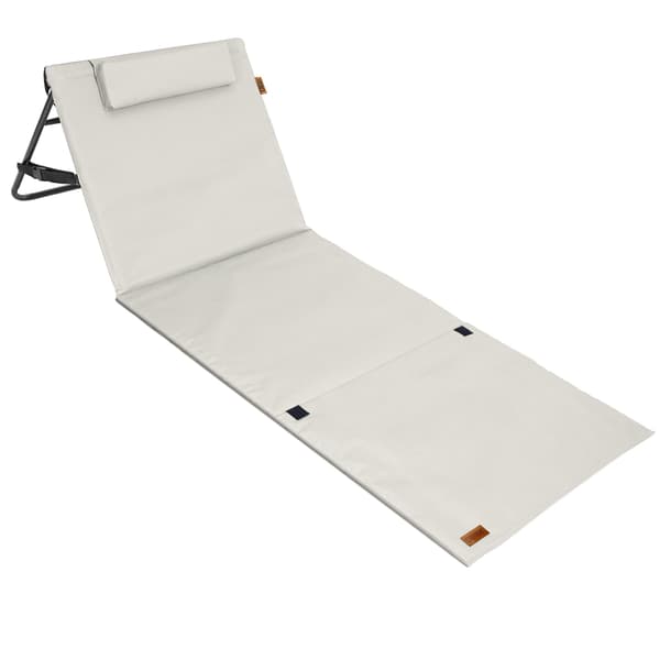 Strandmatta beige 158x56x46cm vadderad