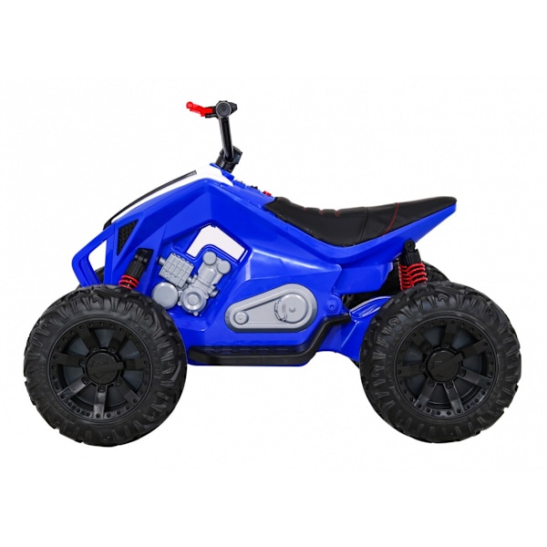 12V Kids Quad LED-valoilla, MP3-, USB- ja nahkaistuimella