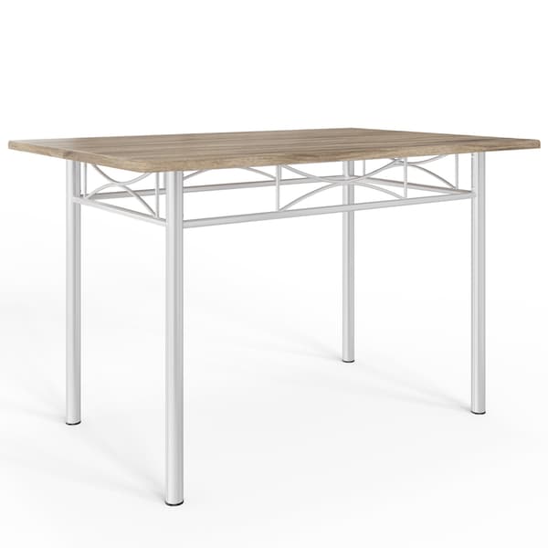 Spisebord og 4 stole, egetræsfinish, moderne design