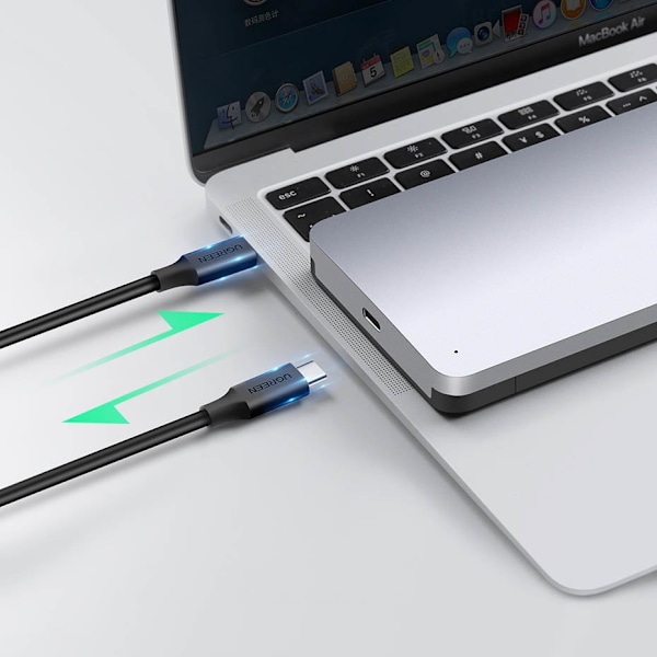 Fickfodral för 2,5'' SATA 3,0 6Gbps hårddisk + USB - USB-C-kabel 0,5m grå