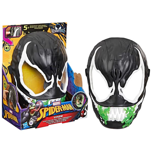 Venom-maske med lydeffekter, der lyser i mørket