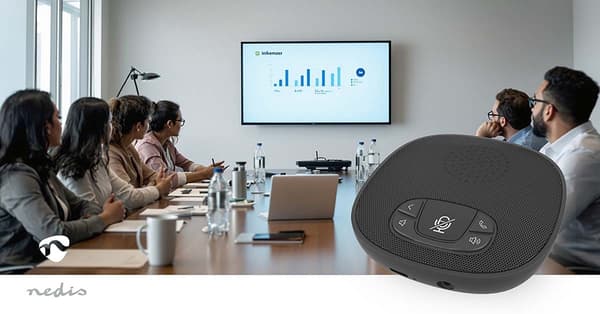 Konferencehøjttalertelefon, Bluetooth, 360-graders mikrofon, USB-C