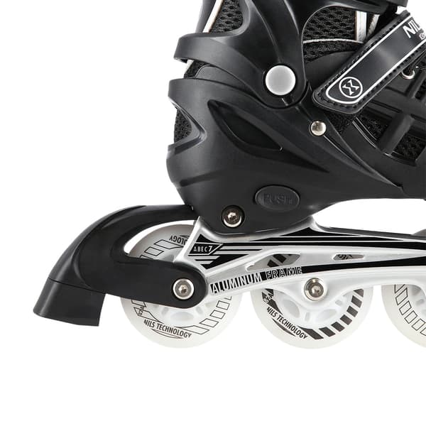 4-i-1 sorte LED inline/skøjter, størrelse S (31-34)