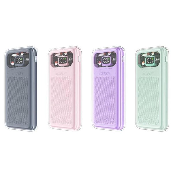 Powerbank 10000mAh Sparkling Series snabbladdning 30W grön
