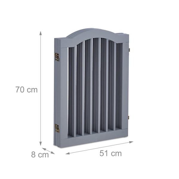 Harmaa turvaportti 70 cm